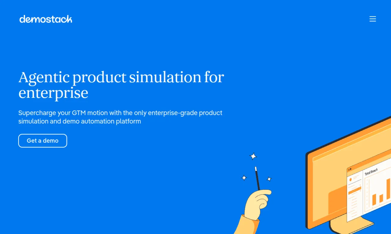 Screenshot of Demostack website