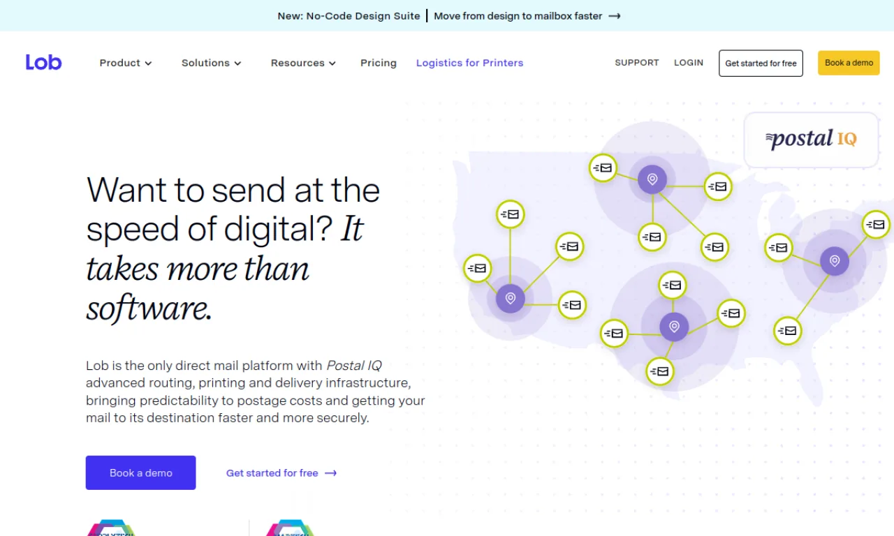 Screenshot of Lob website