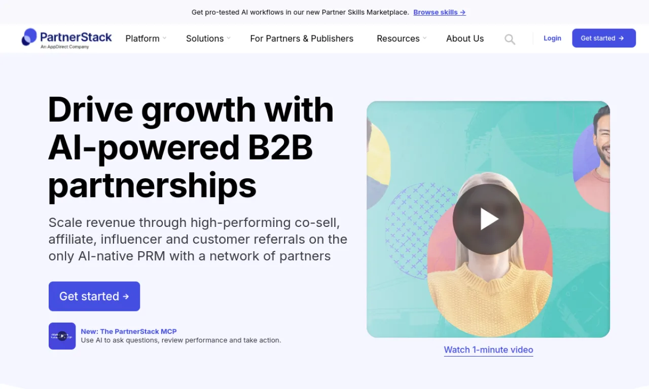 Screenshot of PartnerStack website