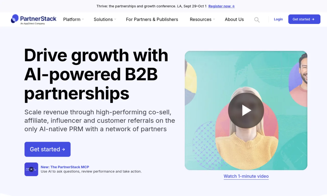 Screenshot of PartnerStack website