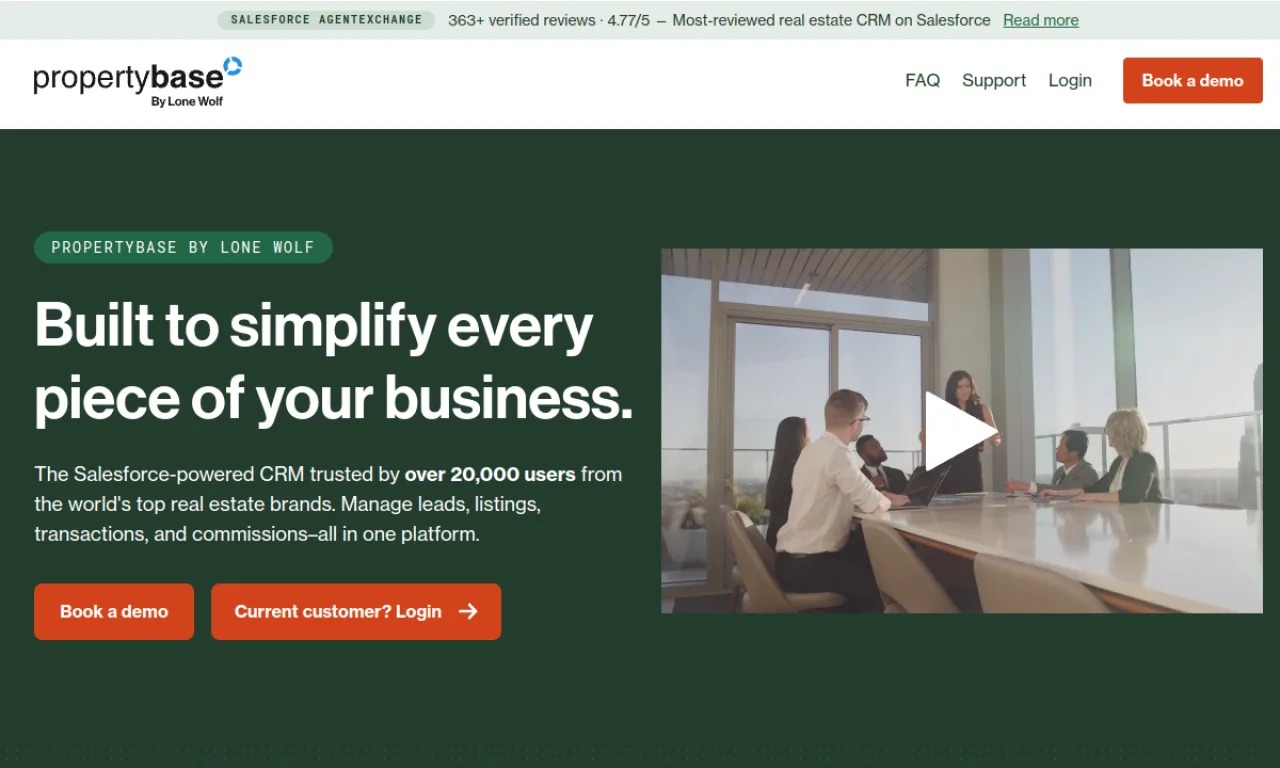 Screenshot of Propertybase (Lone Wolf) website