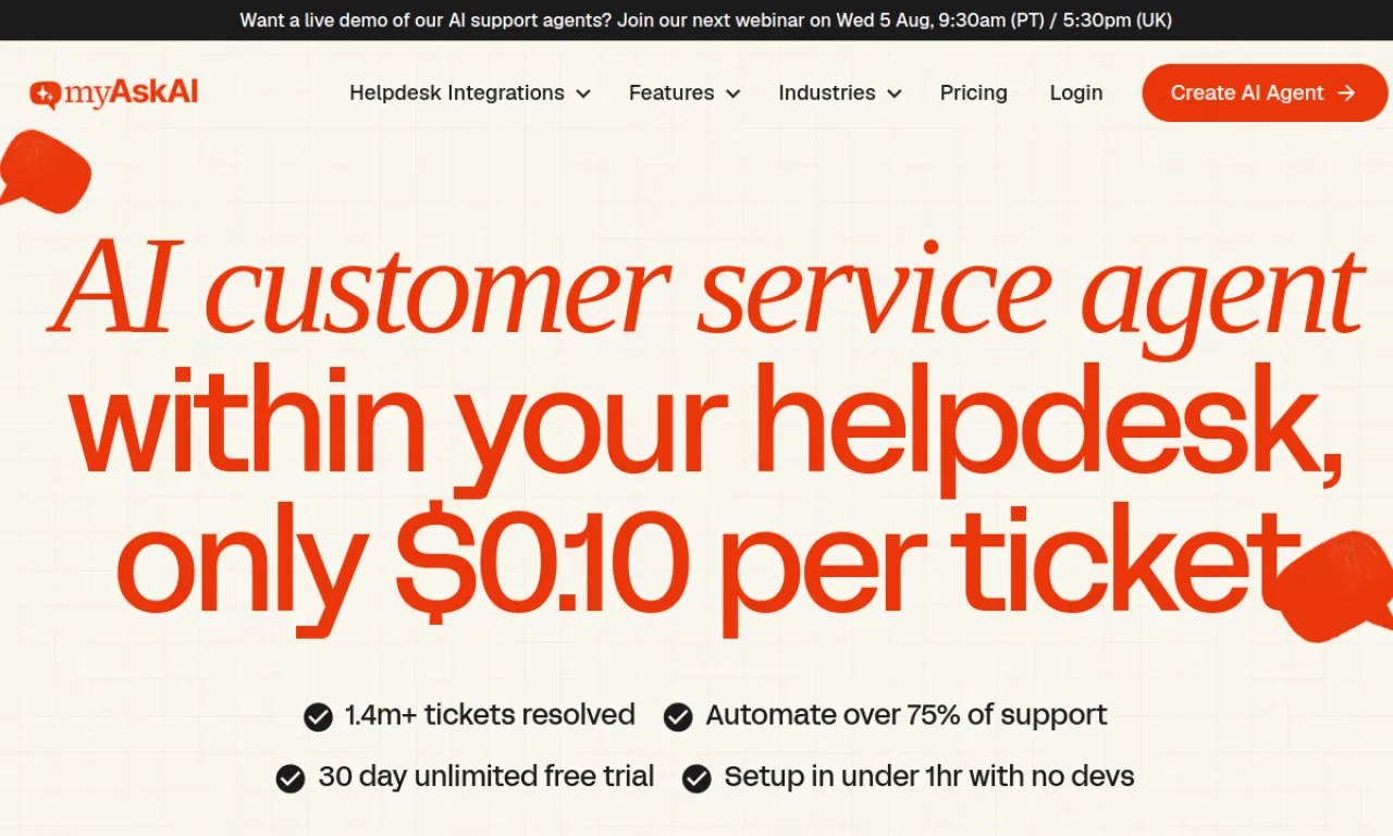 Screenshot of Fini / My AskAI website