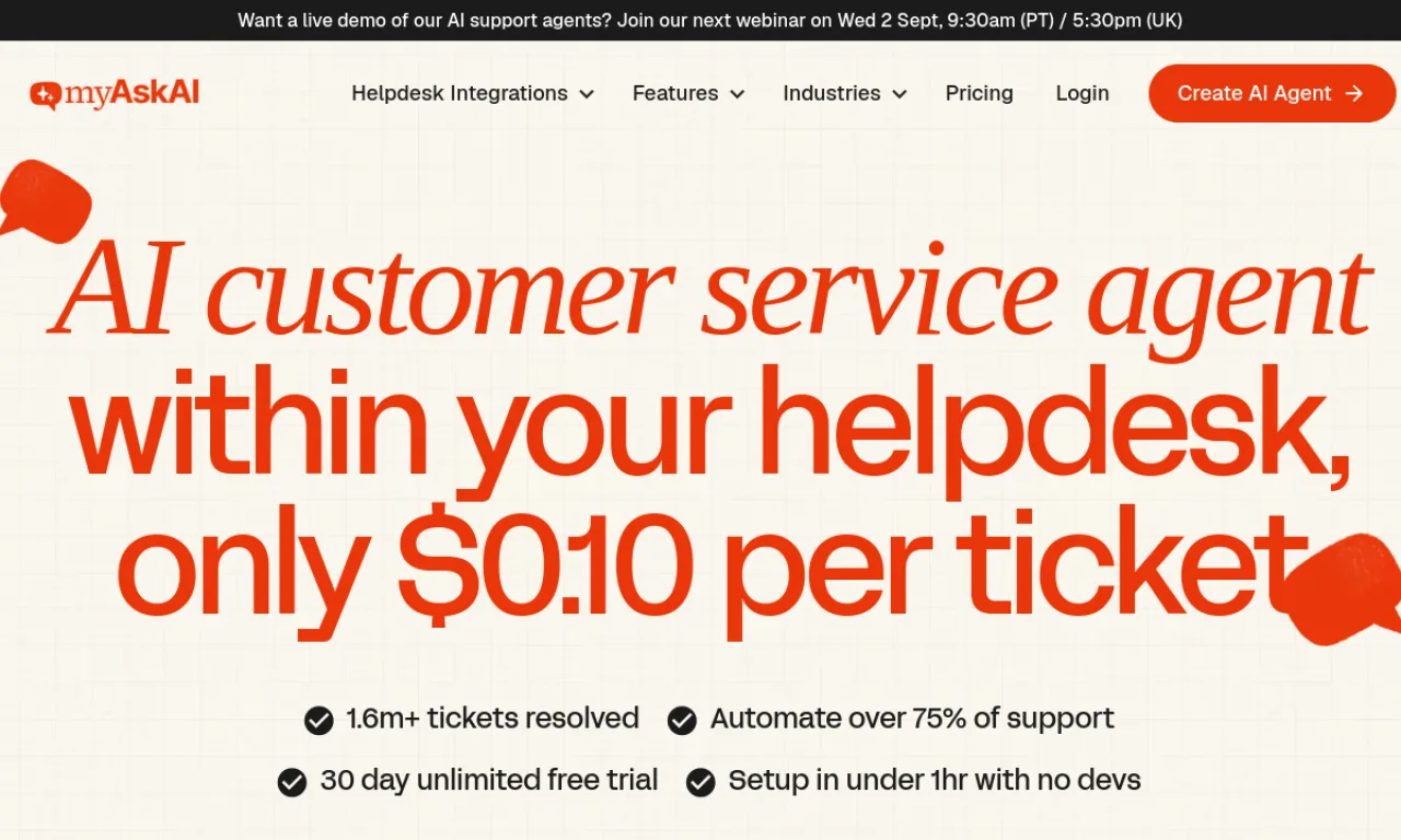 Screenshot of Fini / My AskAI website