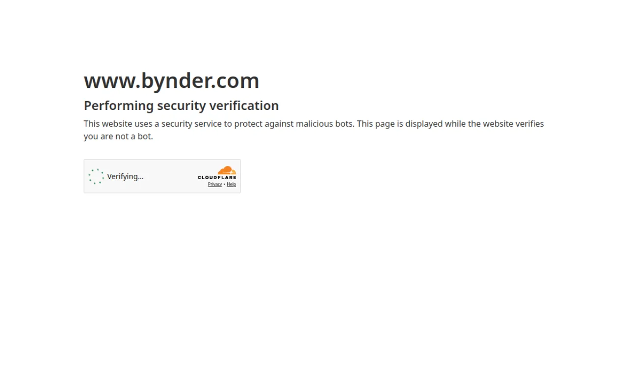 Screenshot of Bynder website
