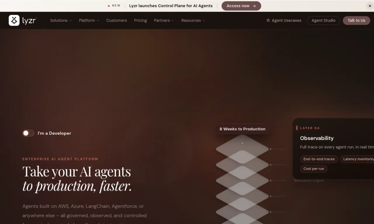 Screenshot of Jazon (Lyzr) website
