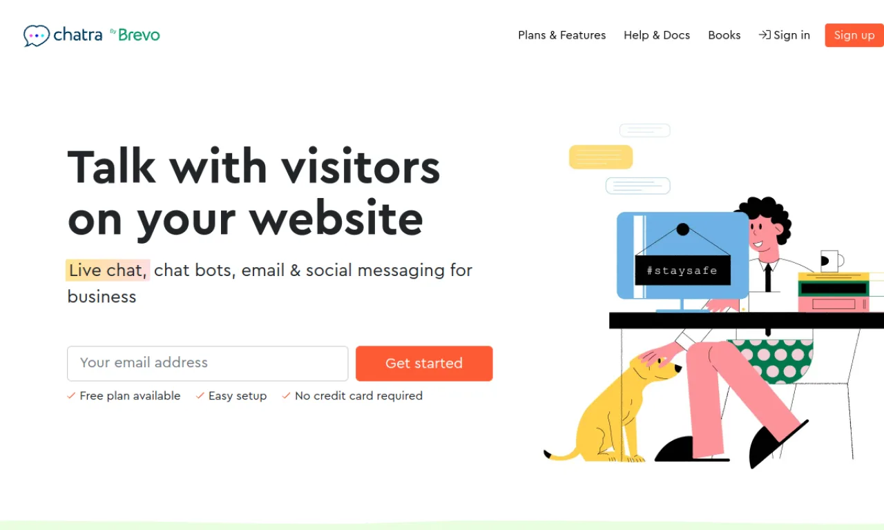 Screenshot of Chatra website