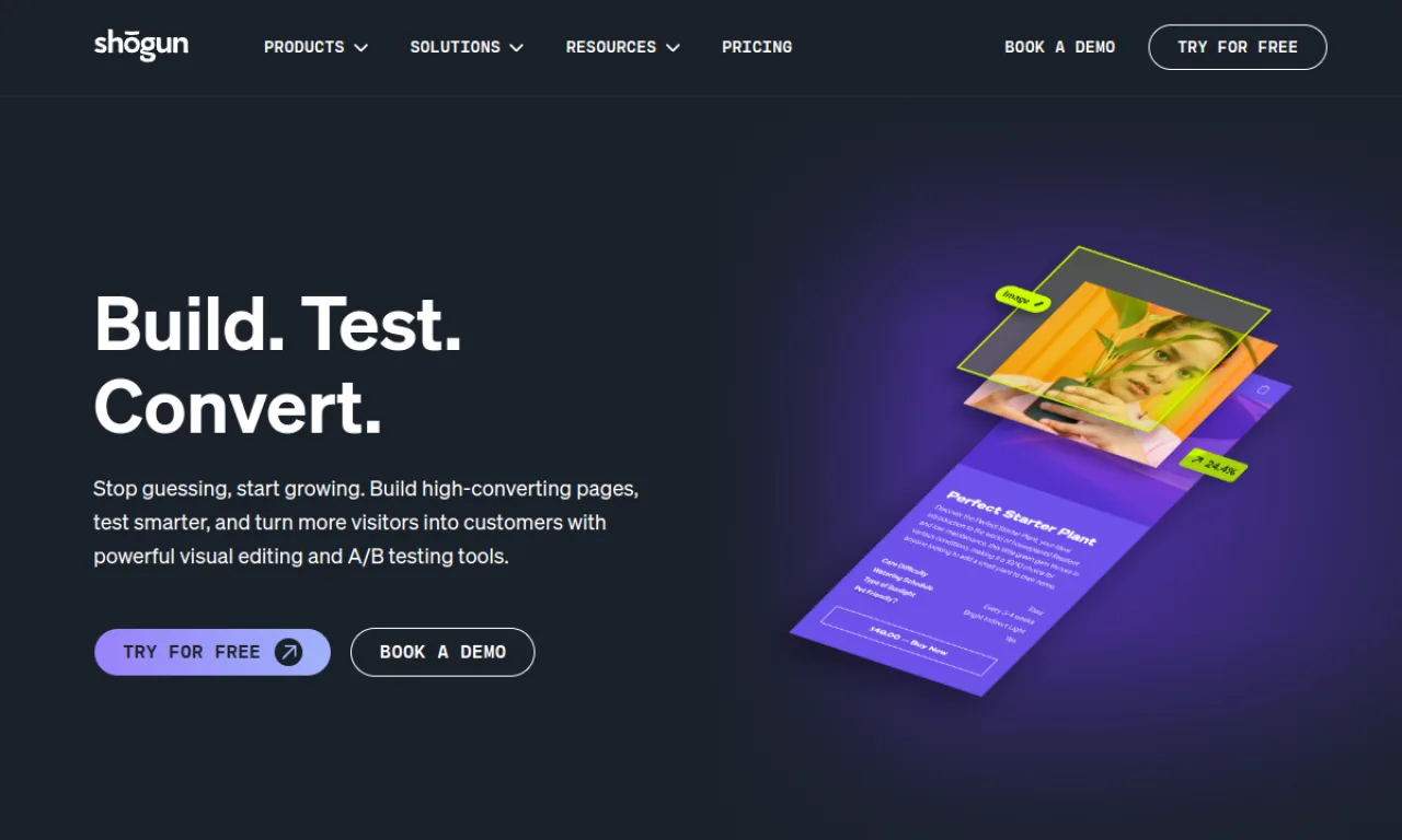 Screenshot of Tapita / Shogun website
