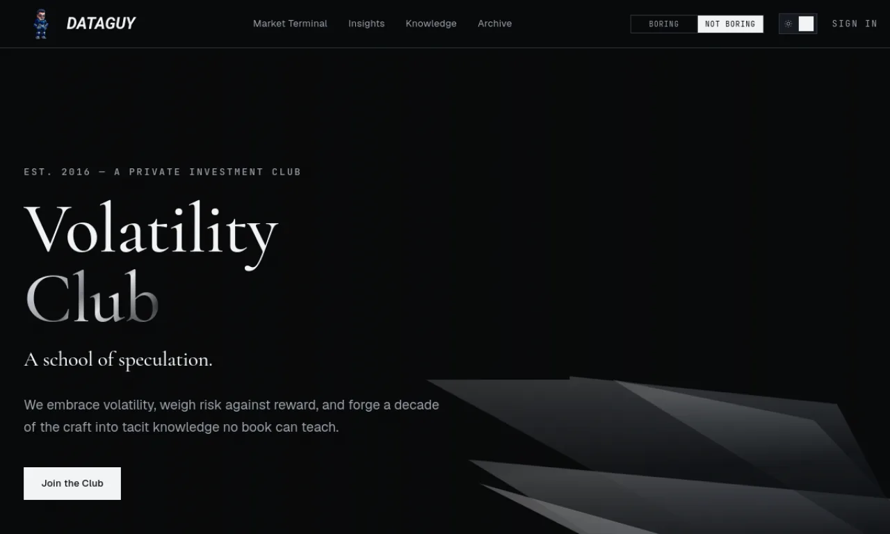 Screenshot of Dataguy website