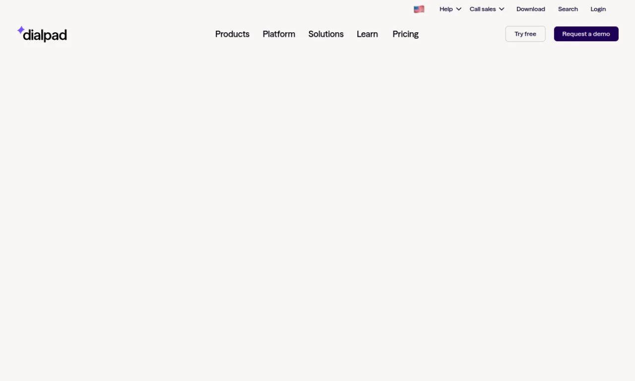 Screenshot of Dialpad Ai Voice website