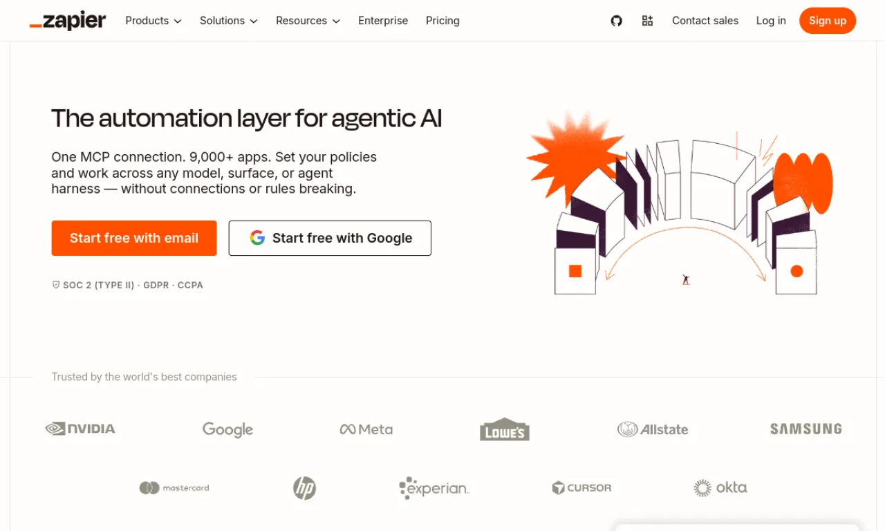 Screenshot of Zapier Tables / Interfaces website