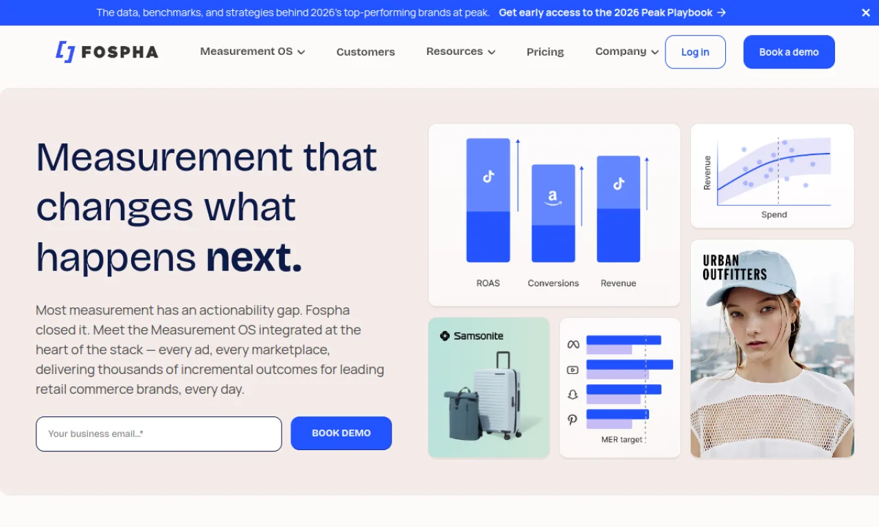 Screenshot of Fospha website