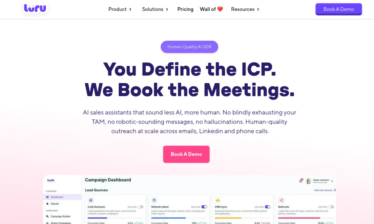 Screenshot of Luru / Superflows website