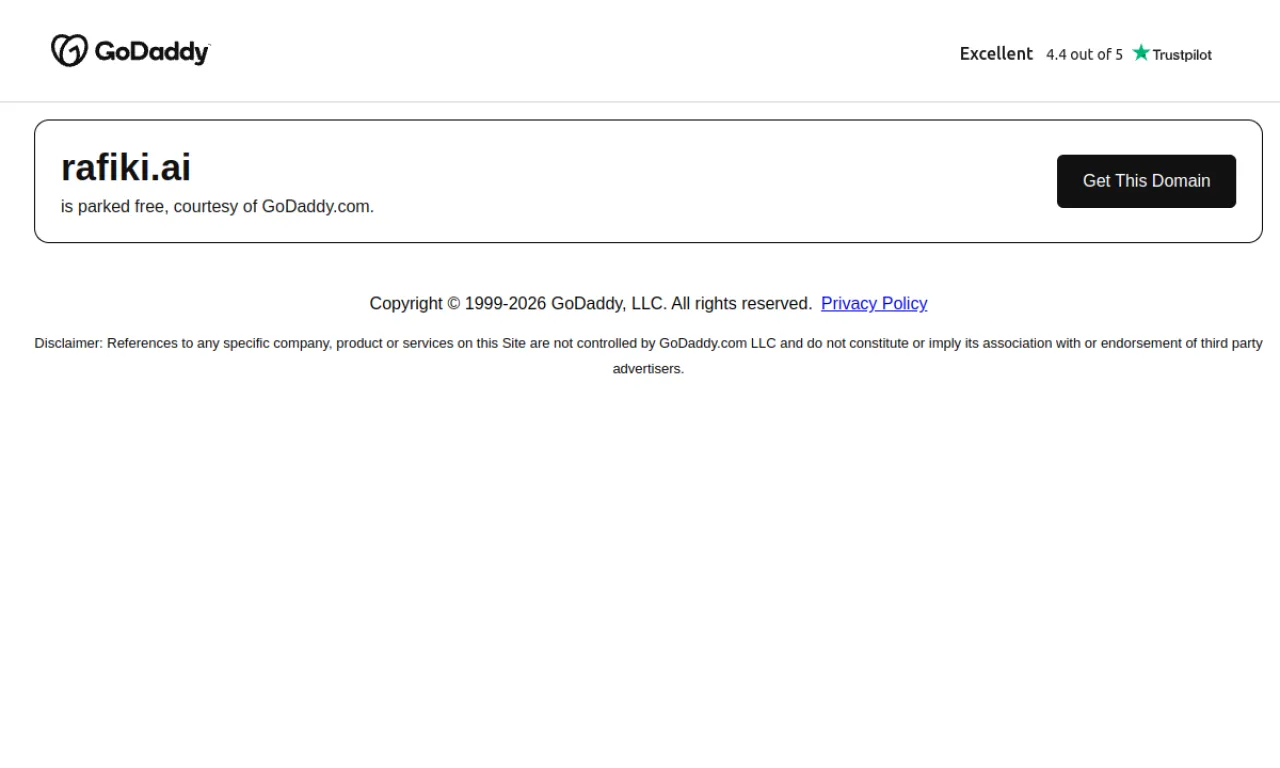 Screenshot of Rafiki.ai website