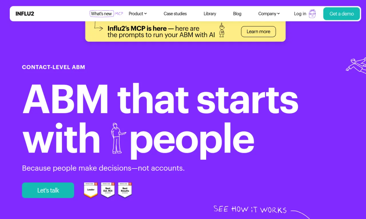 Screenshot of Influ2 website