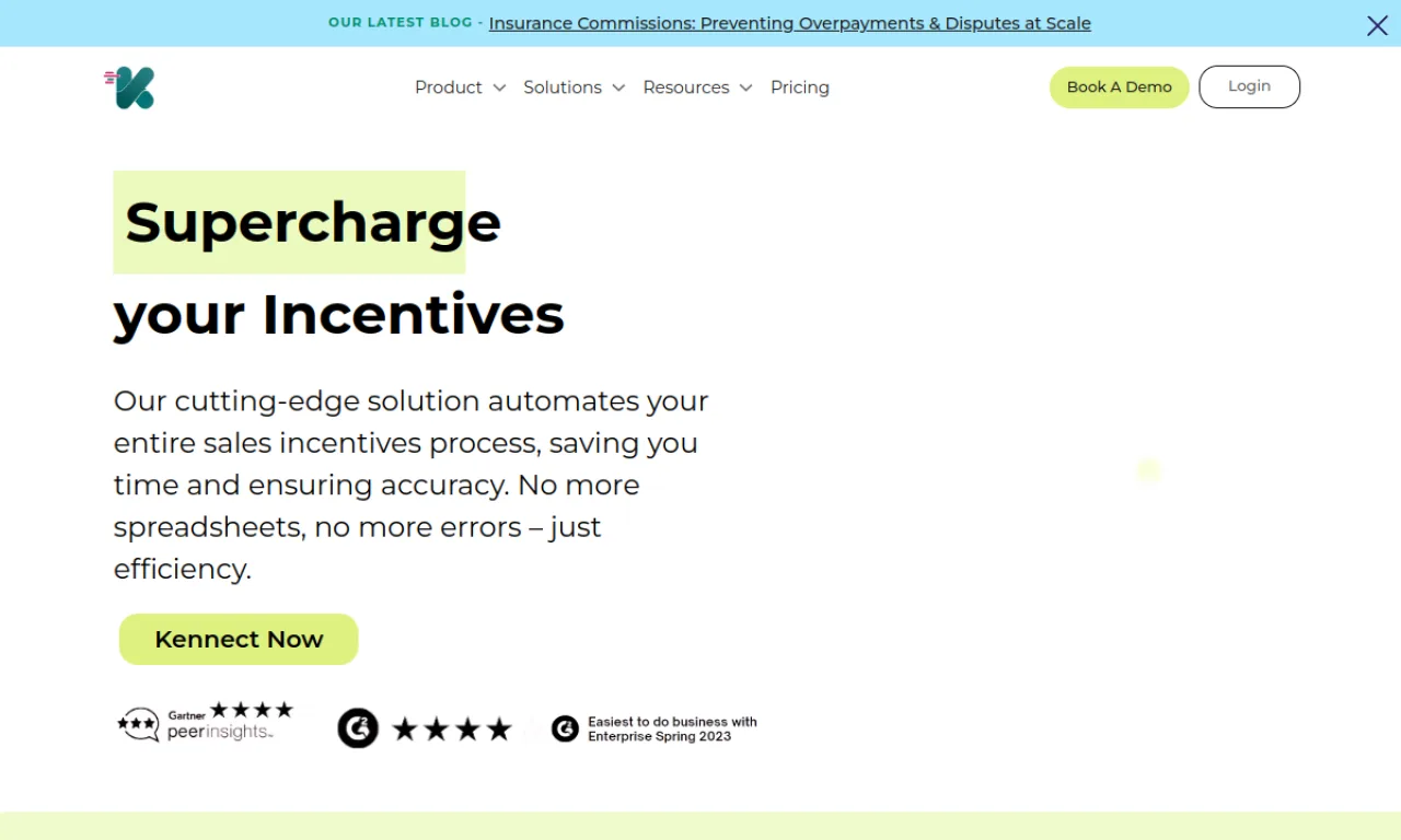 Screenshot of Kennect website