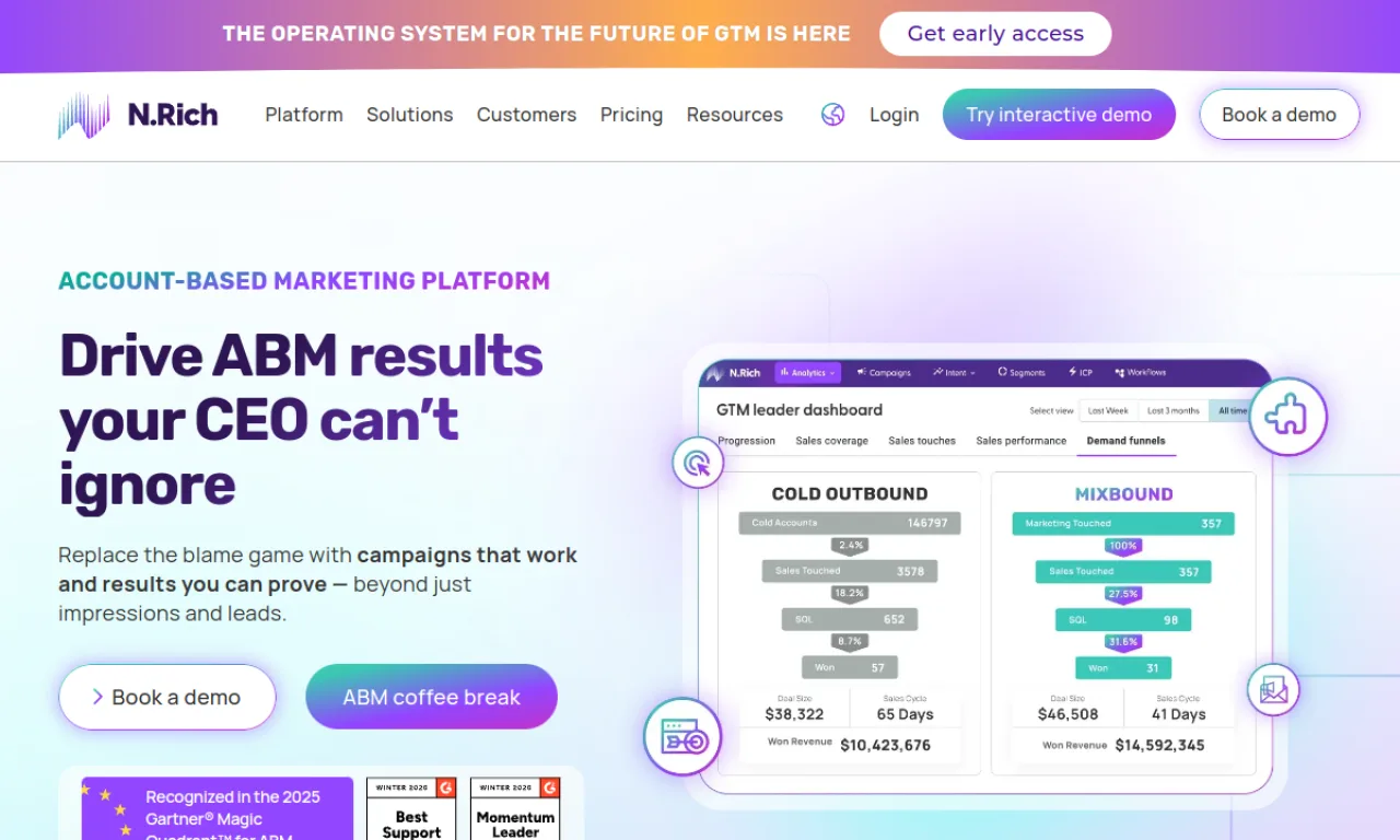 Screenshot of N.Rich website