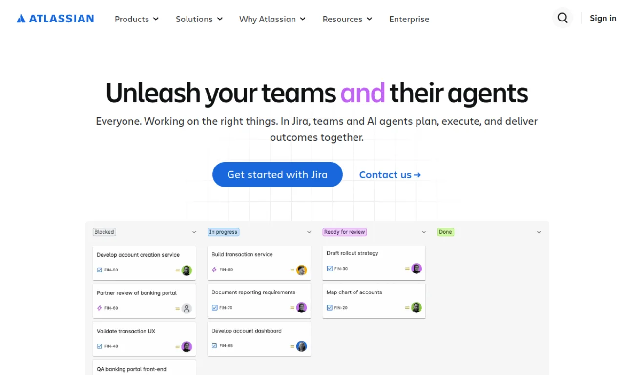 Screenshot of Confluence (Atlassian) website