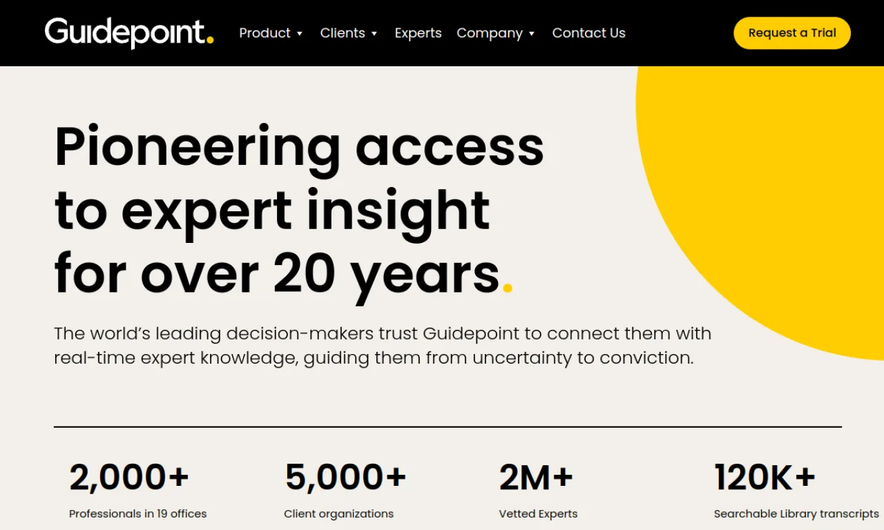 Screenshot of Guidepoint website