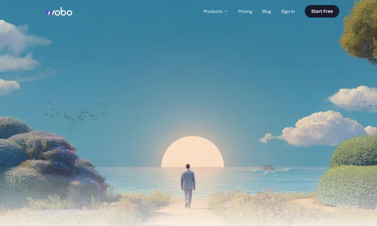 Screenshot of Wobo website