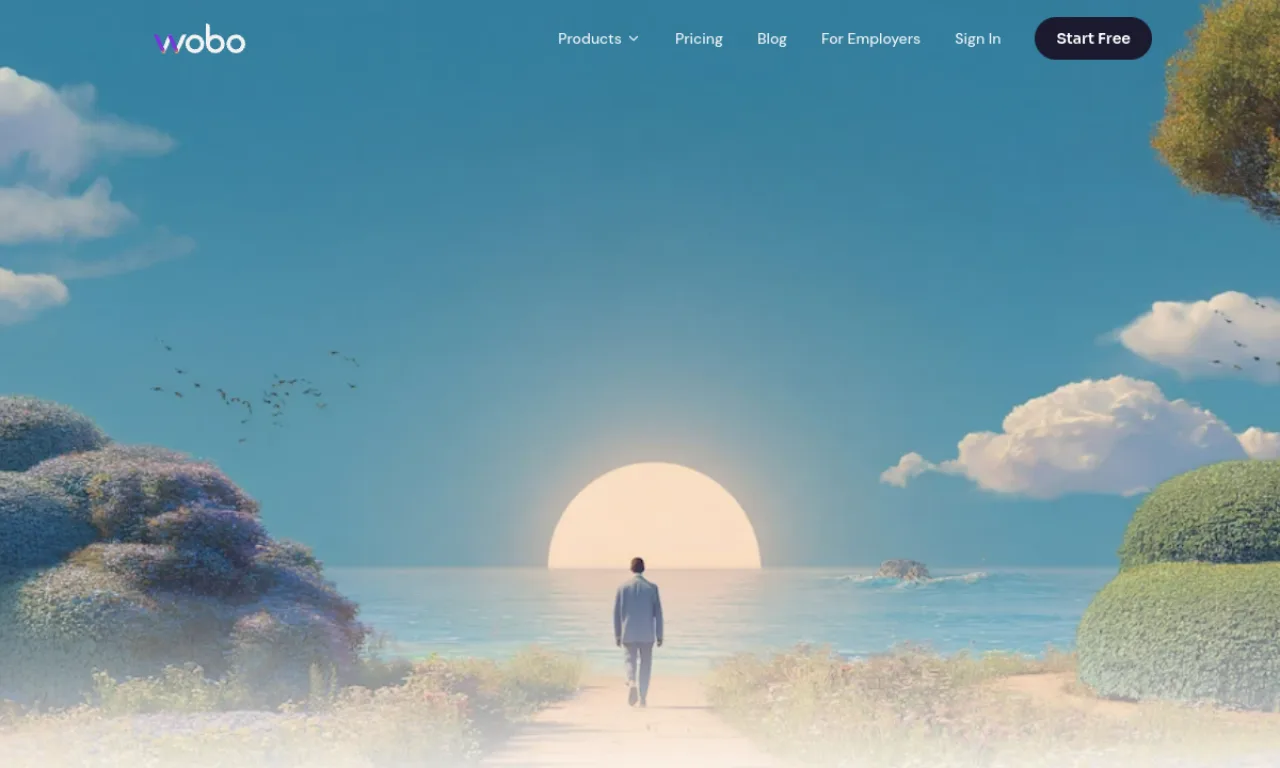 Screenshot of Wobo website