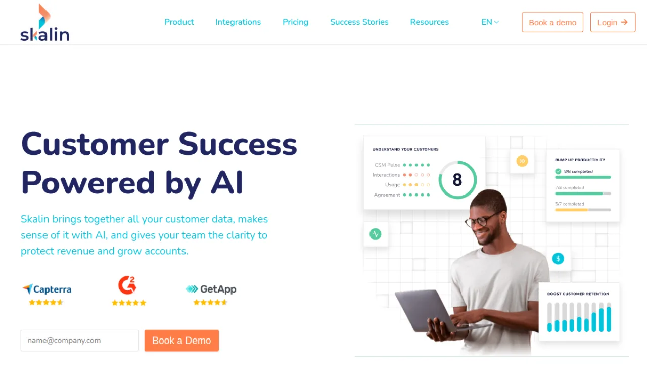 Screenshot of Skalin website