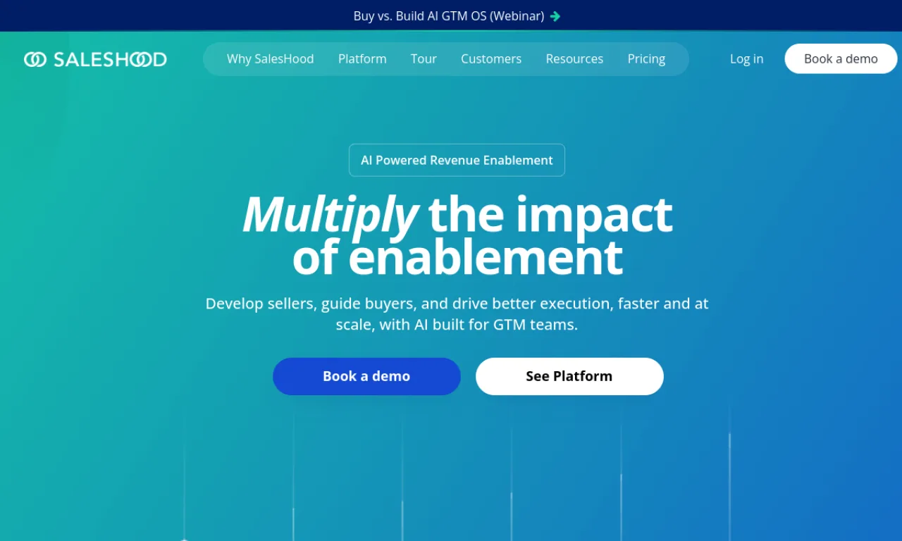 Screenshot of Saleshood website