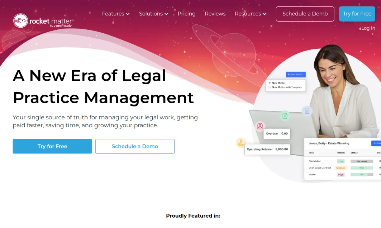 Screenshot of Rocket Matter website