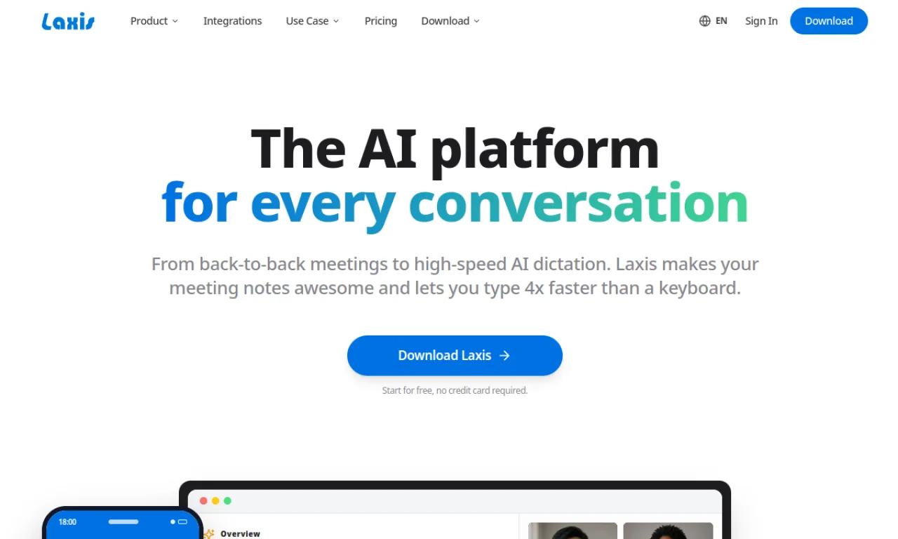 Screenshot of Laxis website
