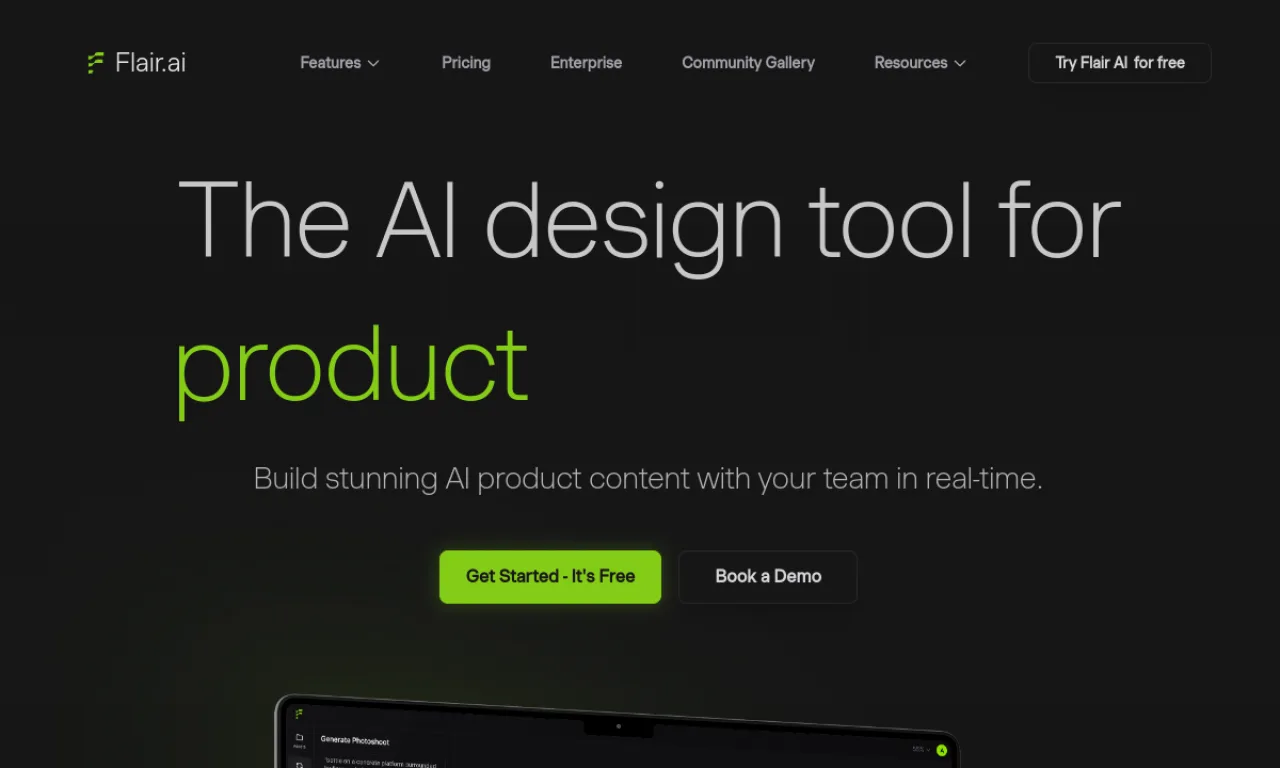 Screenshot of Flair.ai website