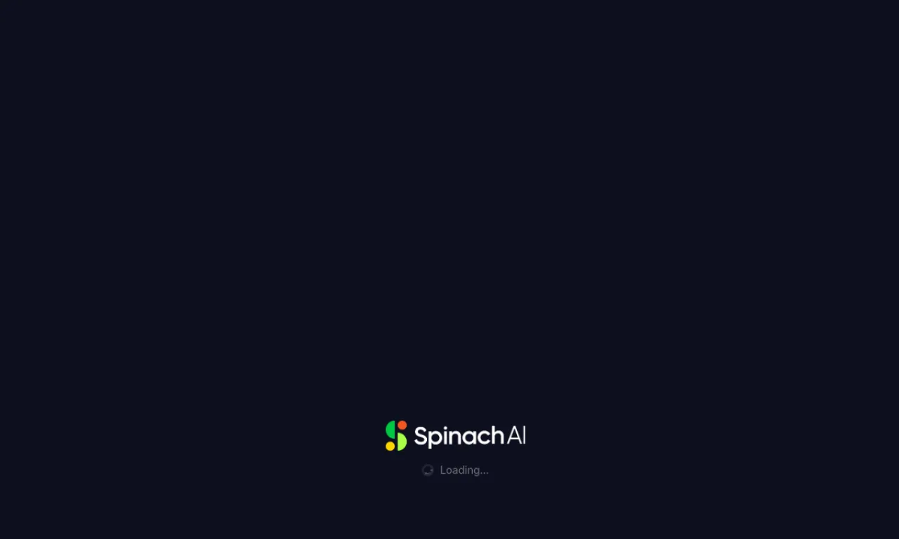 Screenshot of Spinach AI website