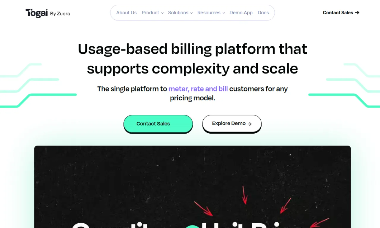 Screenshot of Togai website