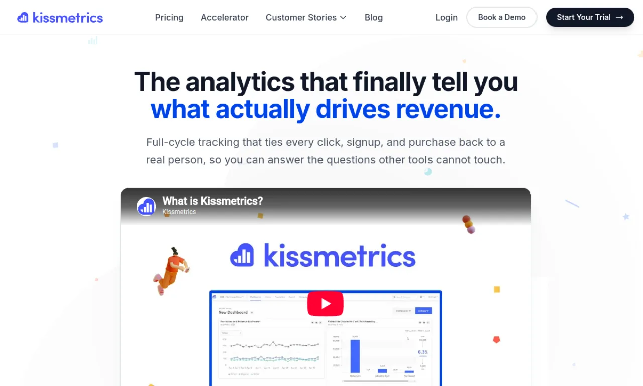 Screenshot of Kissmetrics website
