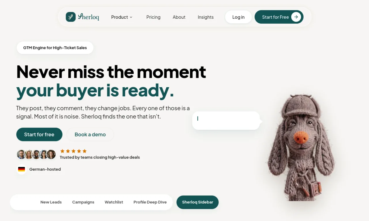 Screenshot of Sherloq website