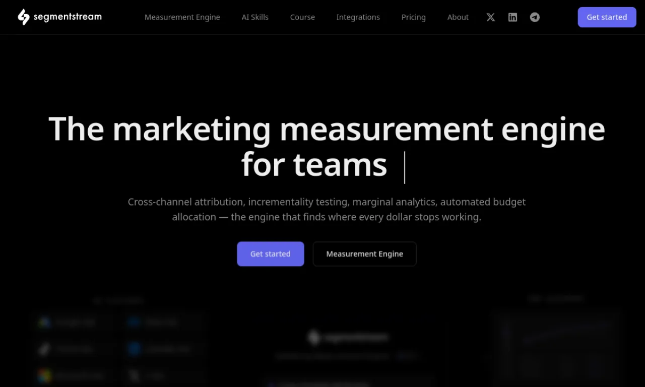 Screenshot of SegmentStream website