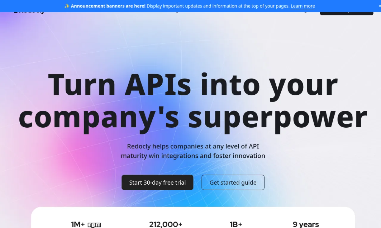 Screenshot of Redocly website