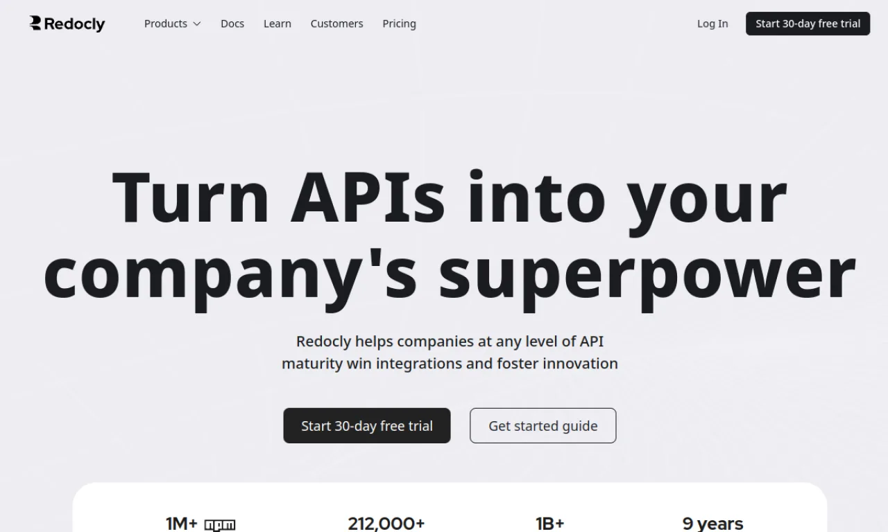Screenshot of Redocly website