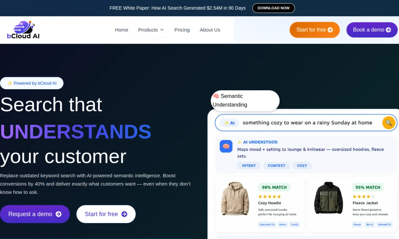 Screenshot of Bcloud website