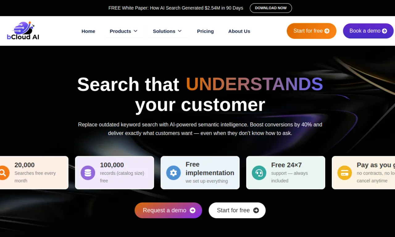 Screenshot of Bcloud website