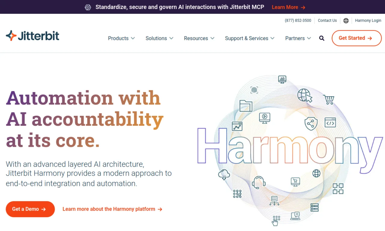 Screenshot of Jitterbit website