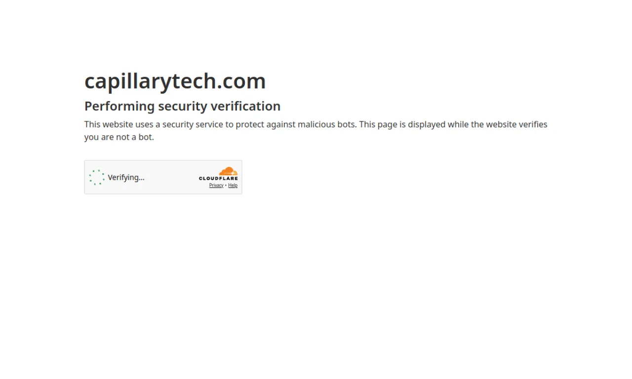 Screenshot of Capillary website