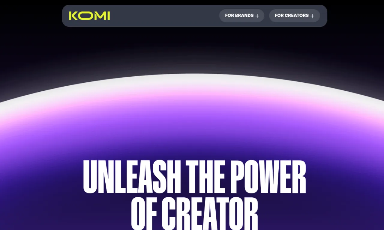 Screenshot of Komi website