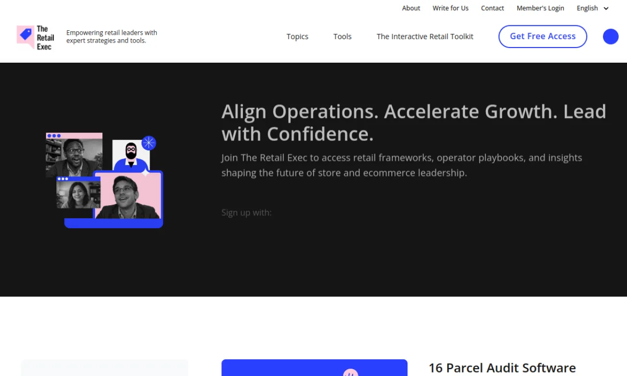 Screenshot of Theretailexec website