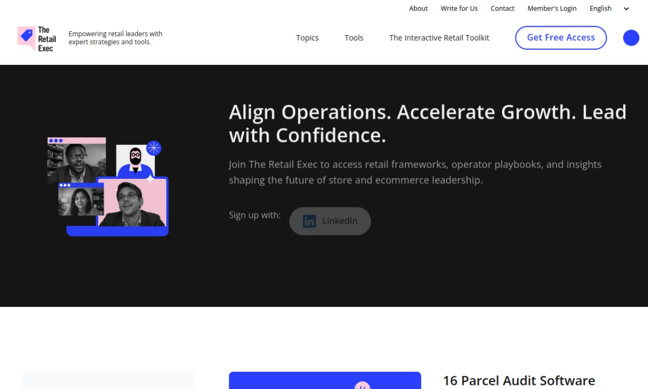 Screenshot of Theretailexec website