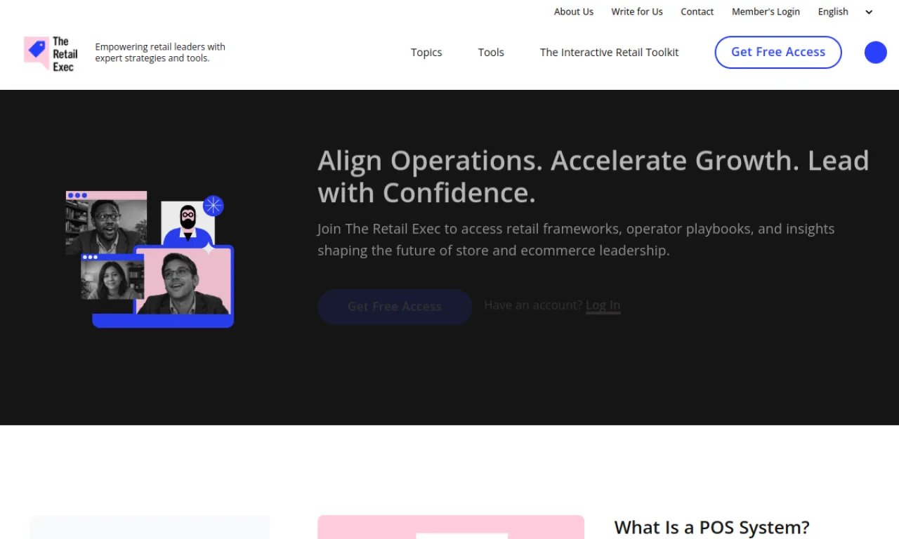 Screenshot of Theretailexec website