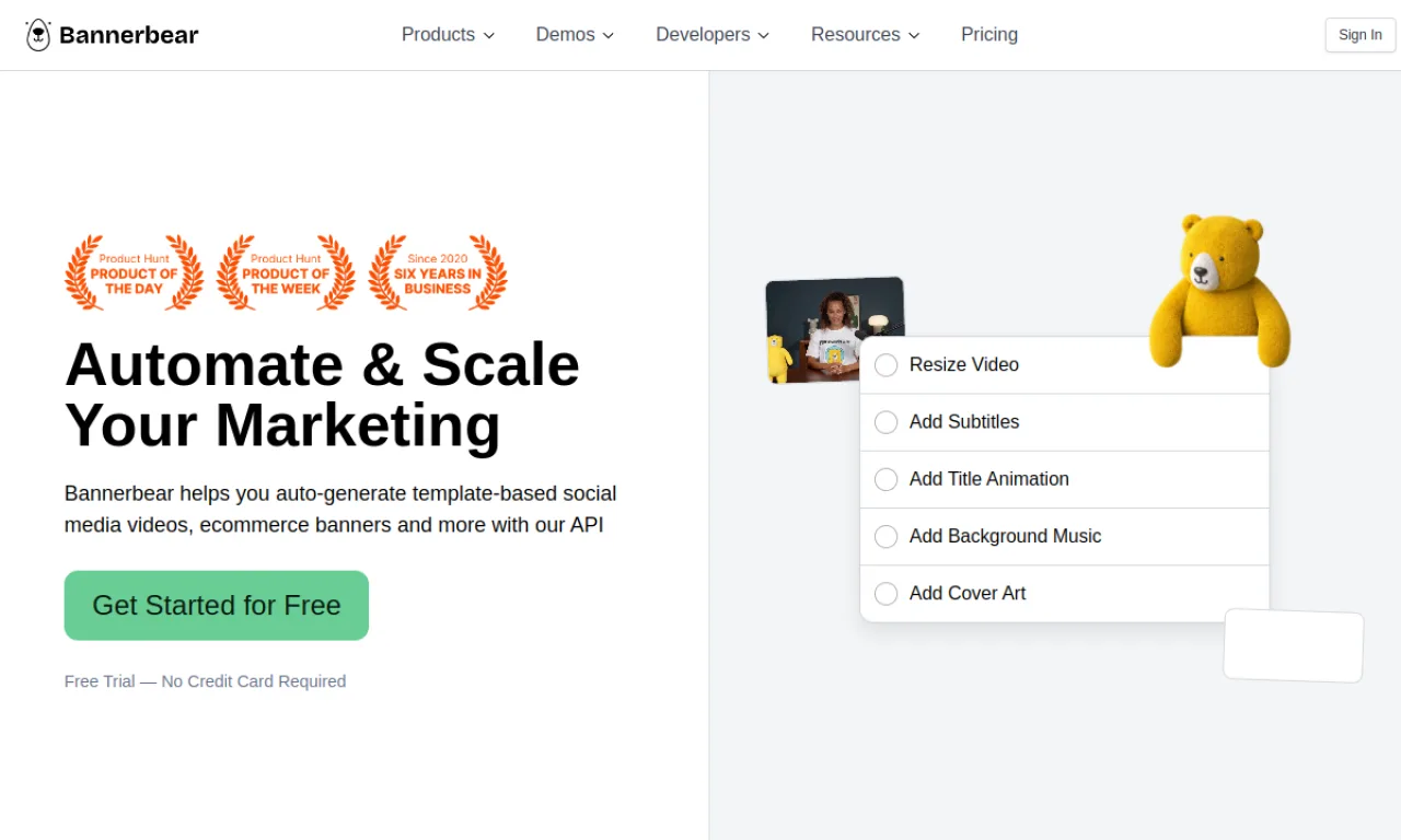 Screenshot of Relay.app / Bannerbear website