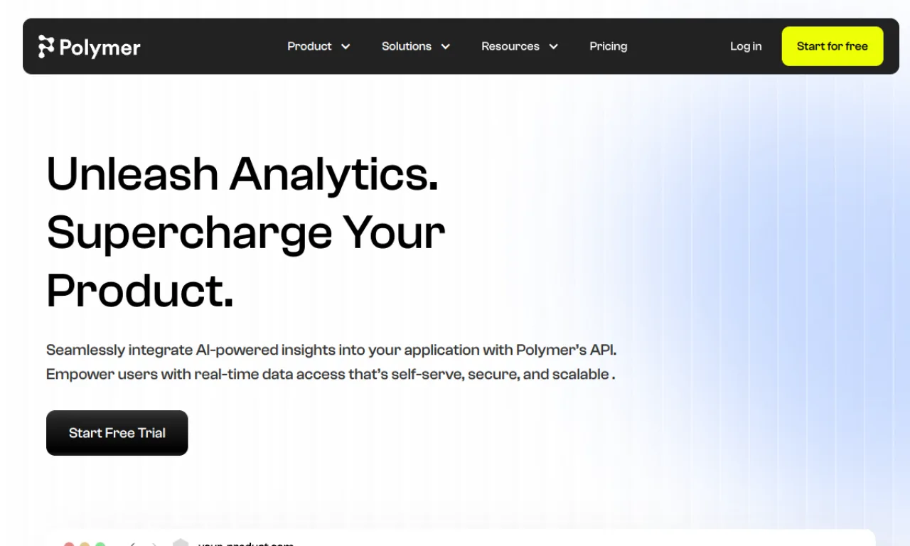 Screenshot of Polymer website