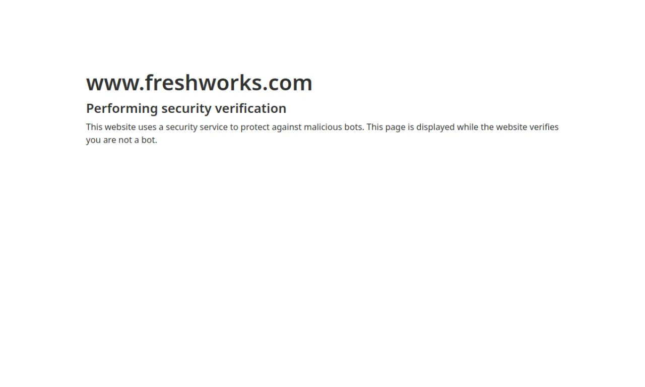 Screenshot of Freshsales website