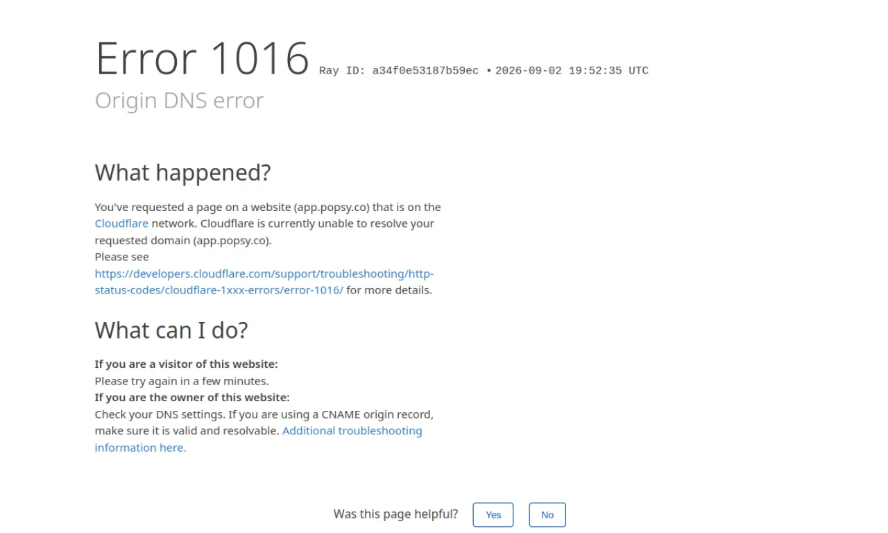 Screenshot of Popsy website
