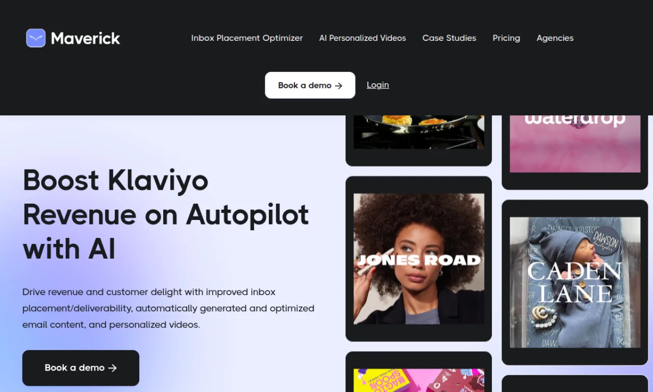 Screenshot of Maverick website