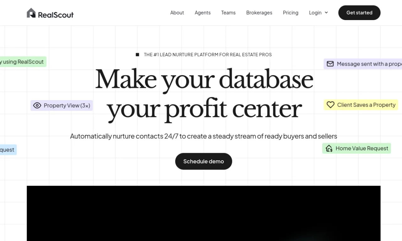 Screenshot of RealScout website